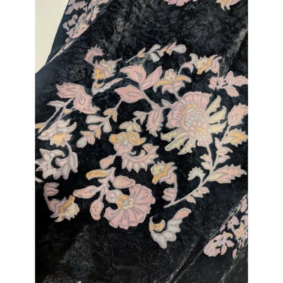 Velvet Burnout Black Floral Kimono M/L Whimsigoth Good Hart - Picture 7 of 8